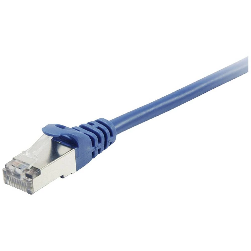 Equip 605530 RJ45 mrežni kabel, Patch kabel cat 6 S/FTP 1 m plava boja pozlaćeni kontakti 1 St. slika