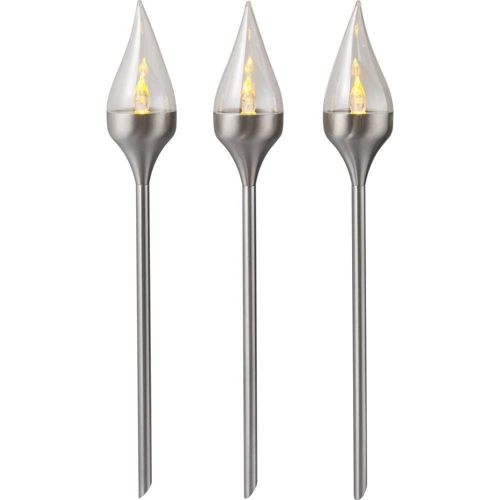 Sygonix LED vrtna svjetiljka   SY-4677492  3-dijelni komplet LED 0.07 W toplo bijela crna slika