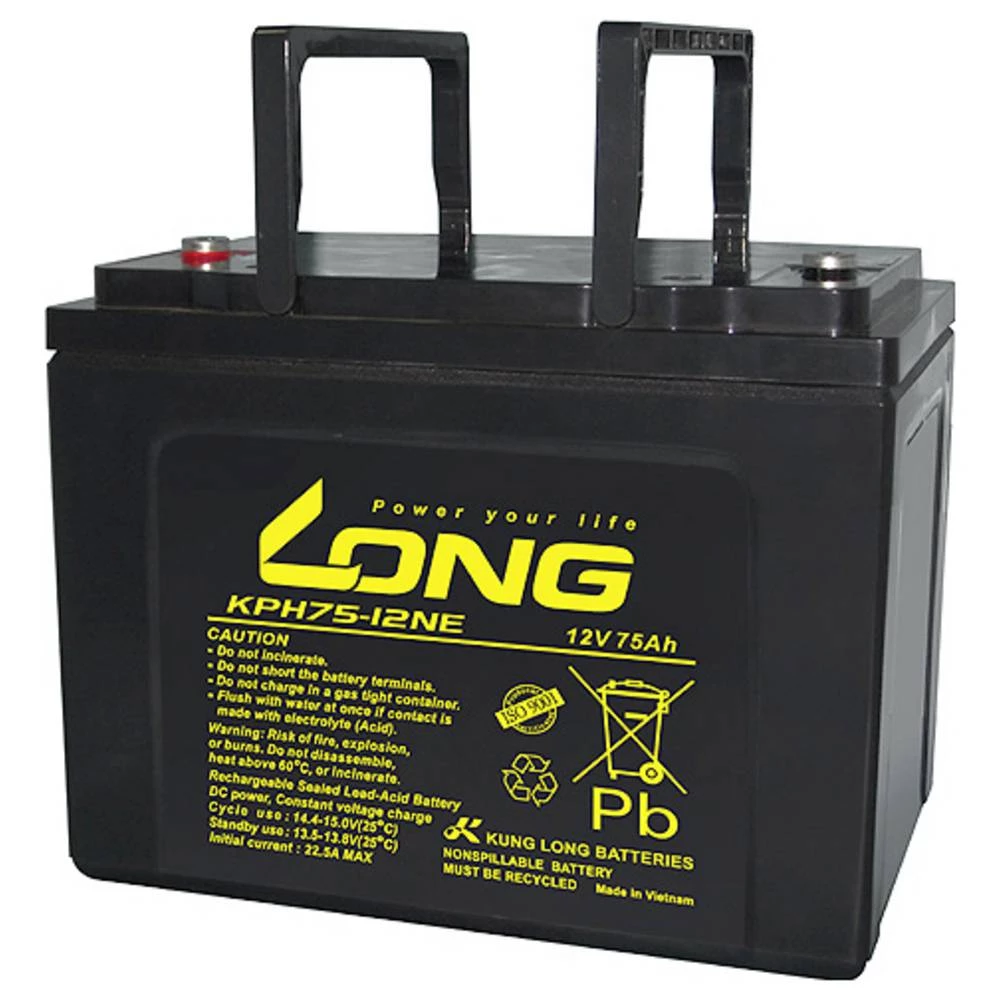 KungLong KPH75-12NE-M olovni akumulator olovno-koprenasti 75 Ah 12 V 1 kom. slika