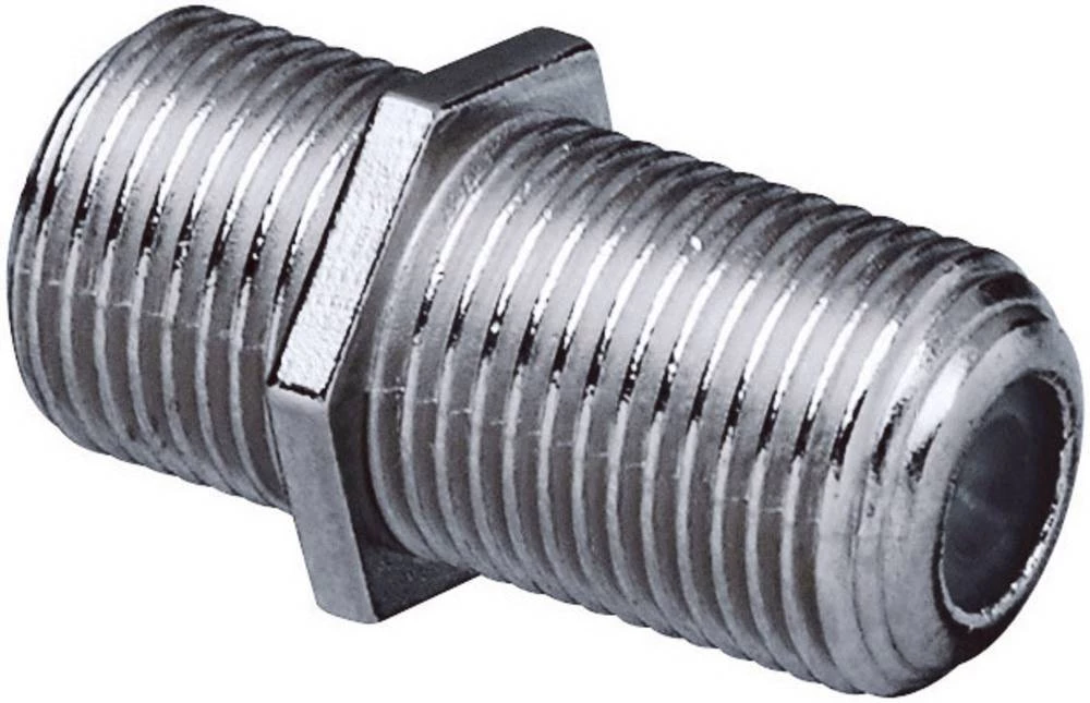 SAT-adapter F-utičnica na F-utičnicu, srebrne boje 100 kom. slika