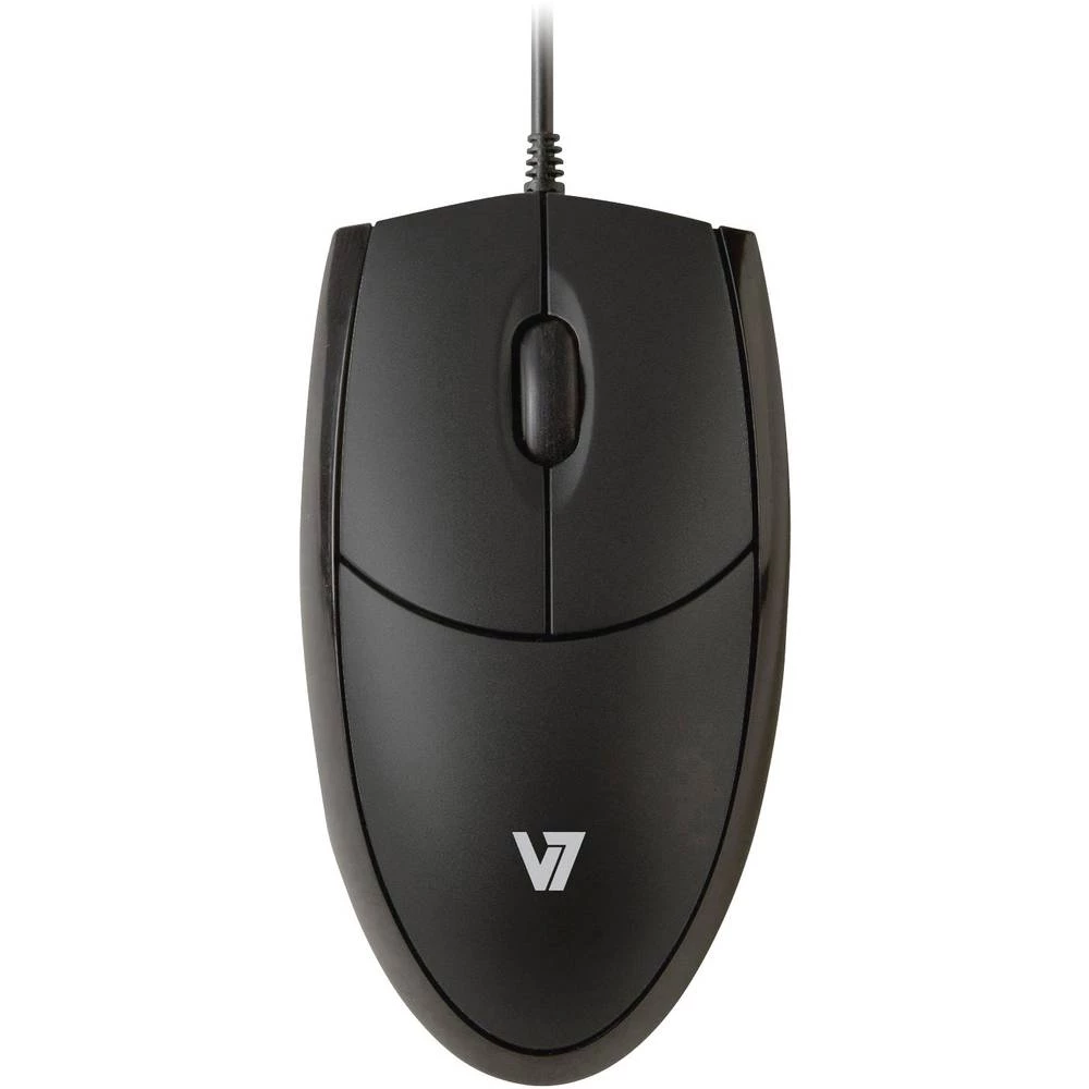 V7 Videoseven MV3000010-BLK-5E USB miš Optički Crna slika