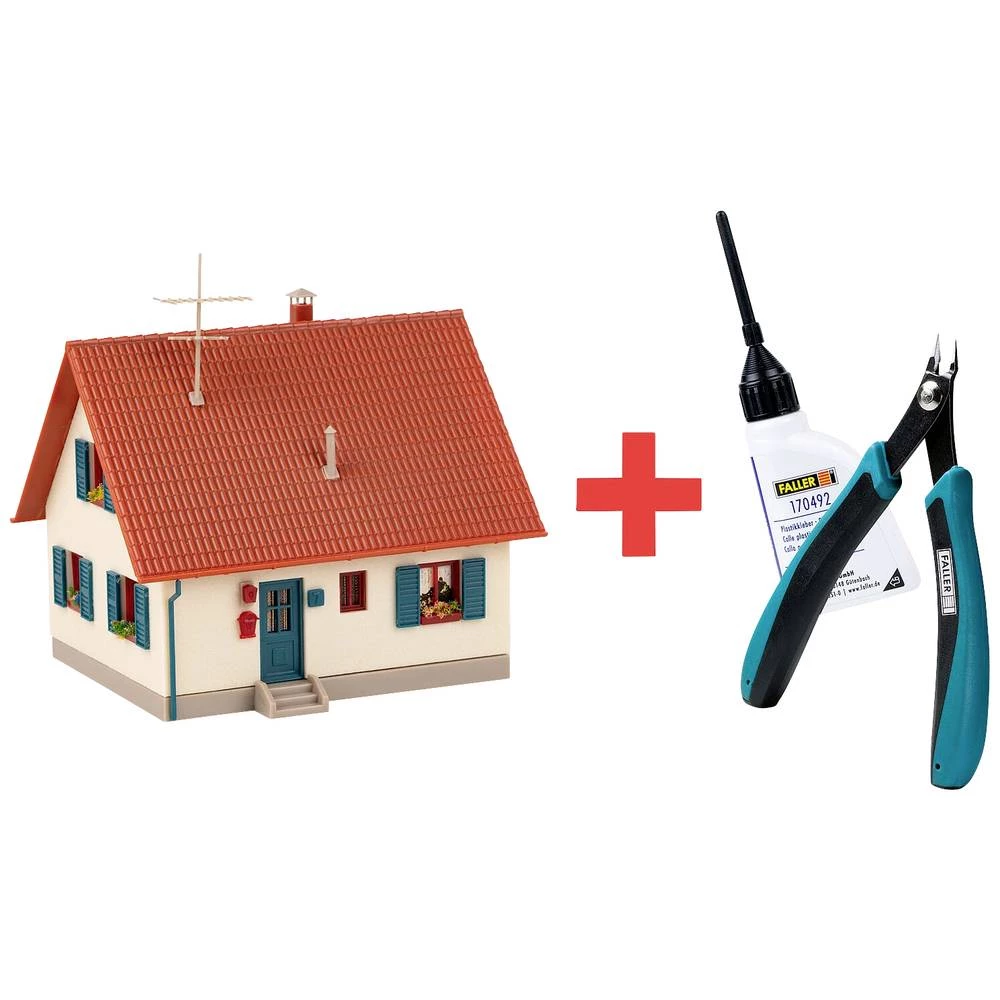 Faller 195602 h0 Promotivni set craft house (krem/crvena) slika