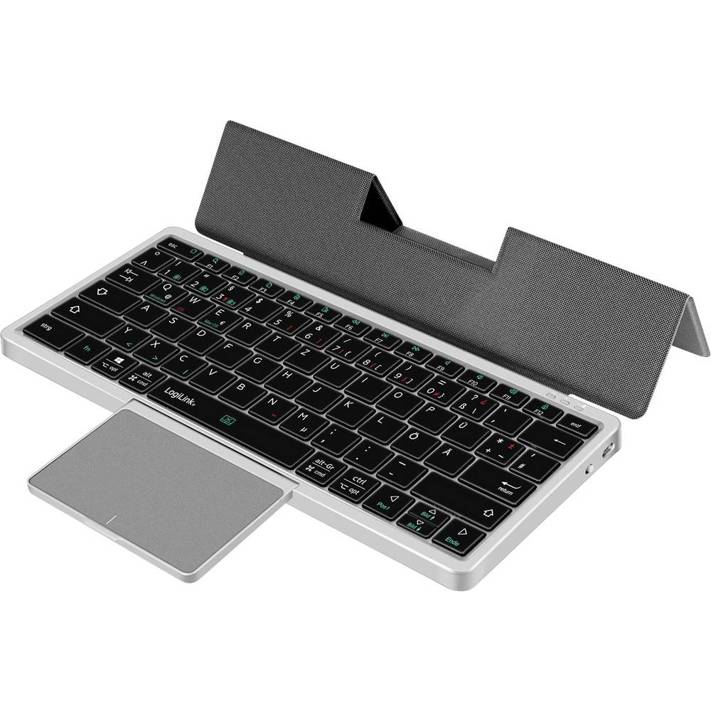 LogiLink ID0214 Bluetooth® tipkovnica, set miša njemačka, qwertz space siva Easy Switch 3 uređaji slika