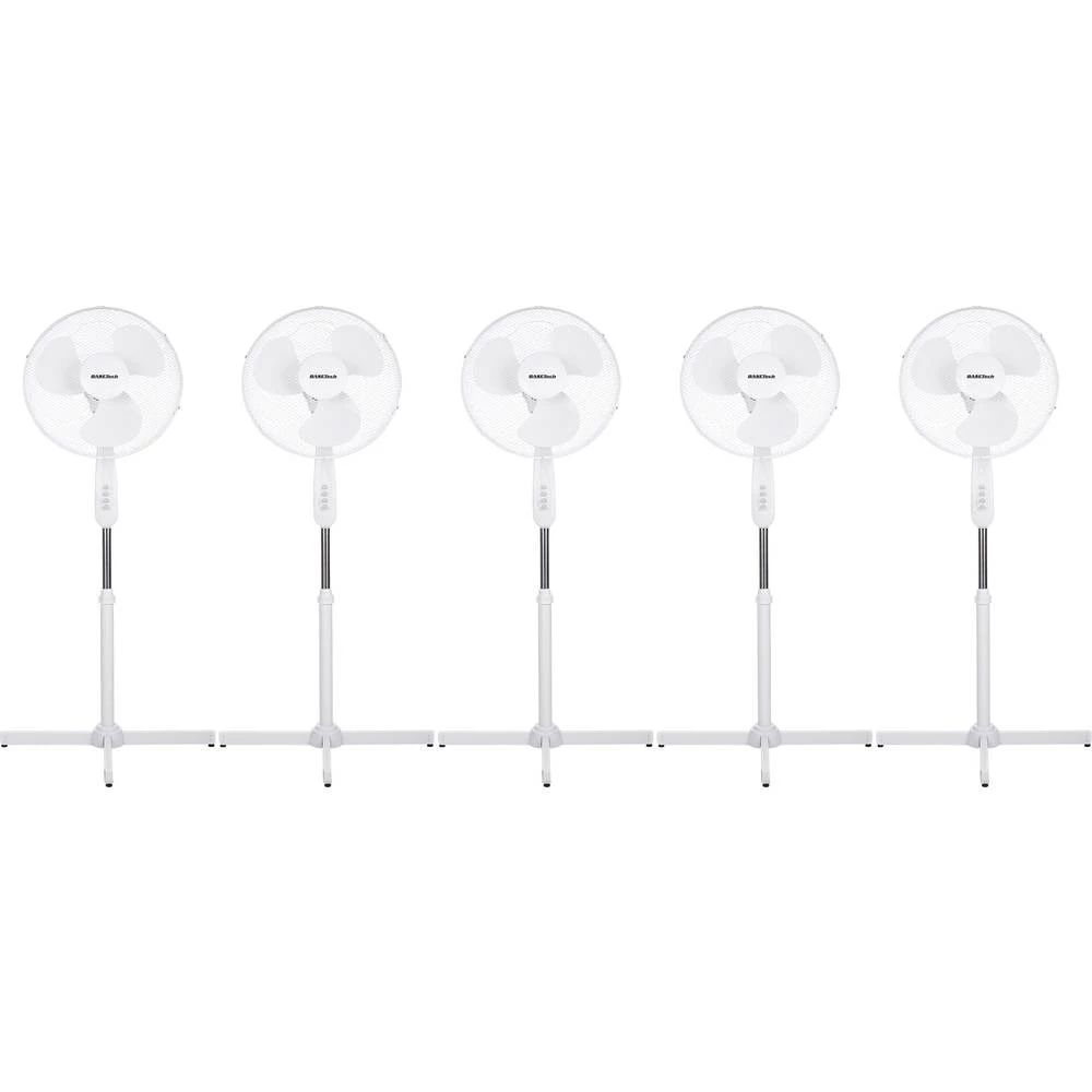 Basetech Stoječi ventilator 45 W (&Oslash; x V) 400 mm x 1250 mm Bijela slika