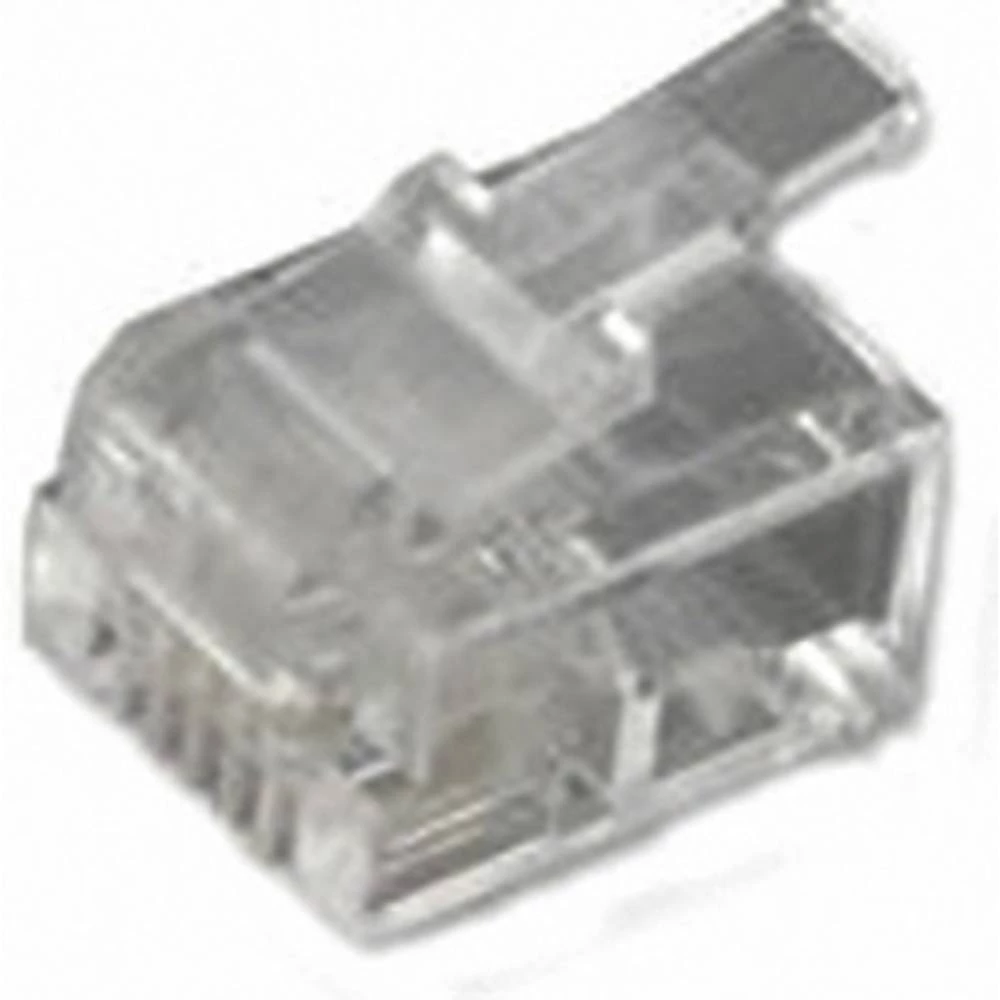 MH Connectors MHRJ126P4CR 6510-0104-03 ravni muški konektor Broj pola: 6P4C prozirna 1 St. slika