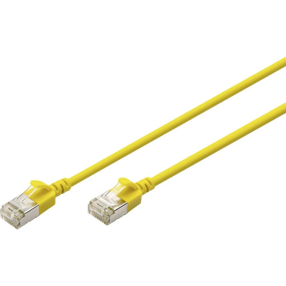 Digitus DK-1632-A-030S-Y RJ45 mrežni kabel, Patch kabel CAT 6a F/FTP 3 m žuta kodiran u boji, sa zaštitom, višežičan, s slika