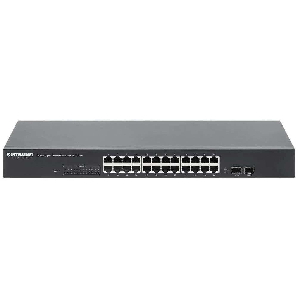 Intellinet 24-Port Gigabit Ethernet Switch mit 2 SFP-Ports IEEE 802.3az 19'' Rackmount 19'' mrežni prekidač 10 / 100 / 1000 MBit/s slika