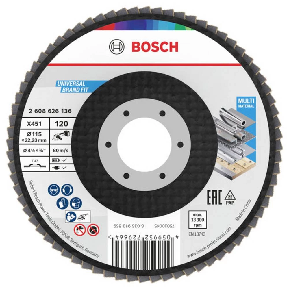 Bosch Accessories 2608626136 lamelna brusna ploča promjer 115 mm Promjer bušotine 22.23 mm 1 kom. slika