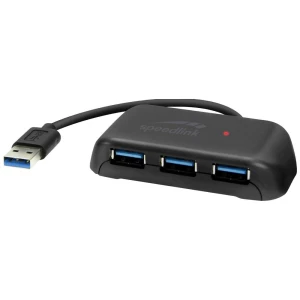 SPEEDLINK SNAPPY EVO USB 3.2 Gen 1 (3.1 Gen 1) Type-A 5000 Mbit/s crna SpeedLink SNAPPY EVO 4 ulaza USB 3.2 Gen 1 hub (USB 3.0) crna slika