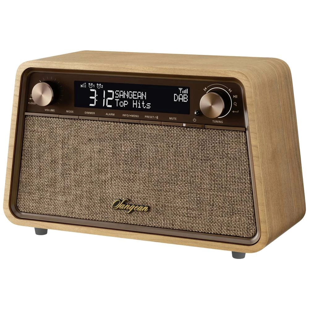 Sangean Premium Wooden Cabinet WR-201 desktop radio DAB+ (1012), FM DAB+, Bluetooth®, AUX, UKW funkcija alarma drvo slika