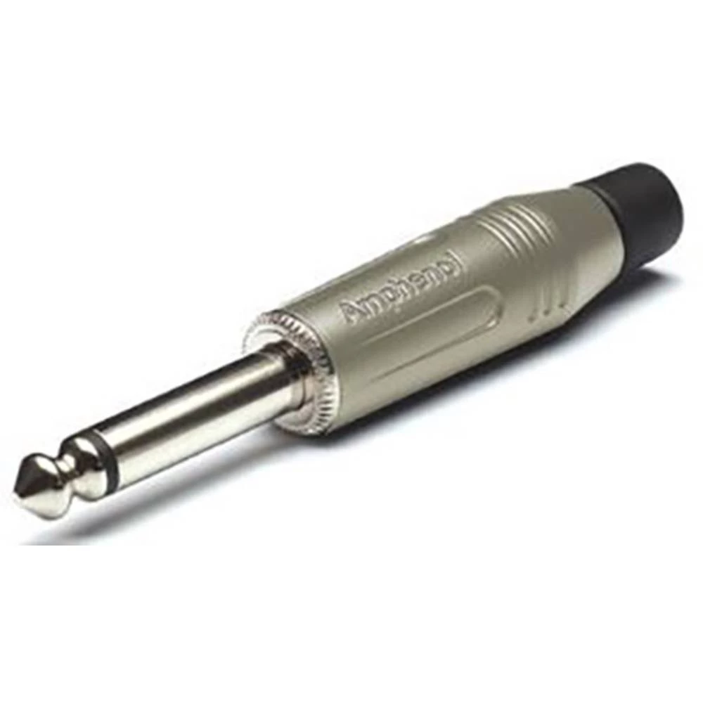 Jack utični konektor 6.35 mm Ravni muški konektor Broj polova: 2 Mono Srebrna Amphenol 1 ST slika