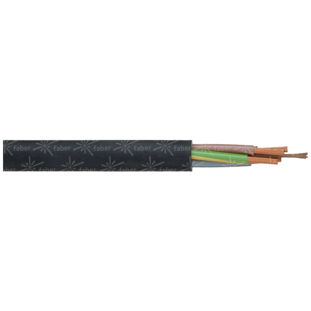 Faber Kabel 050068 crijevasti vod   H07RN-F 5 G 6 mm² crna Roba na metre slika