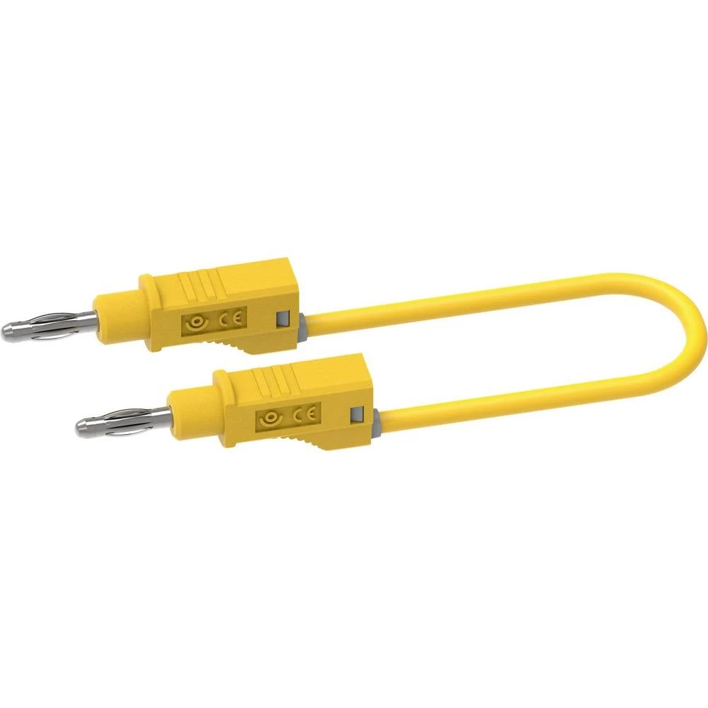 Electro PJP 2112-CD1-50J mjerni vod muški priključak 4 mm 50 cm žuta 1 kom. slika