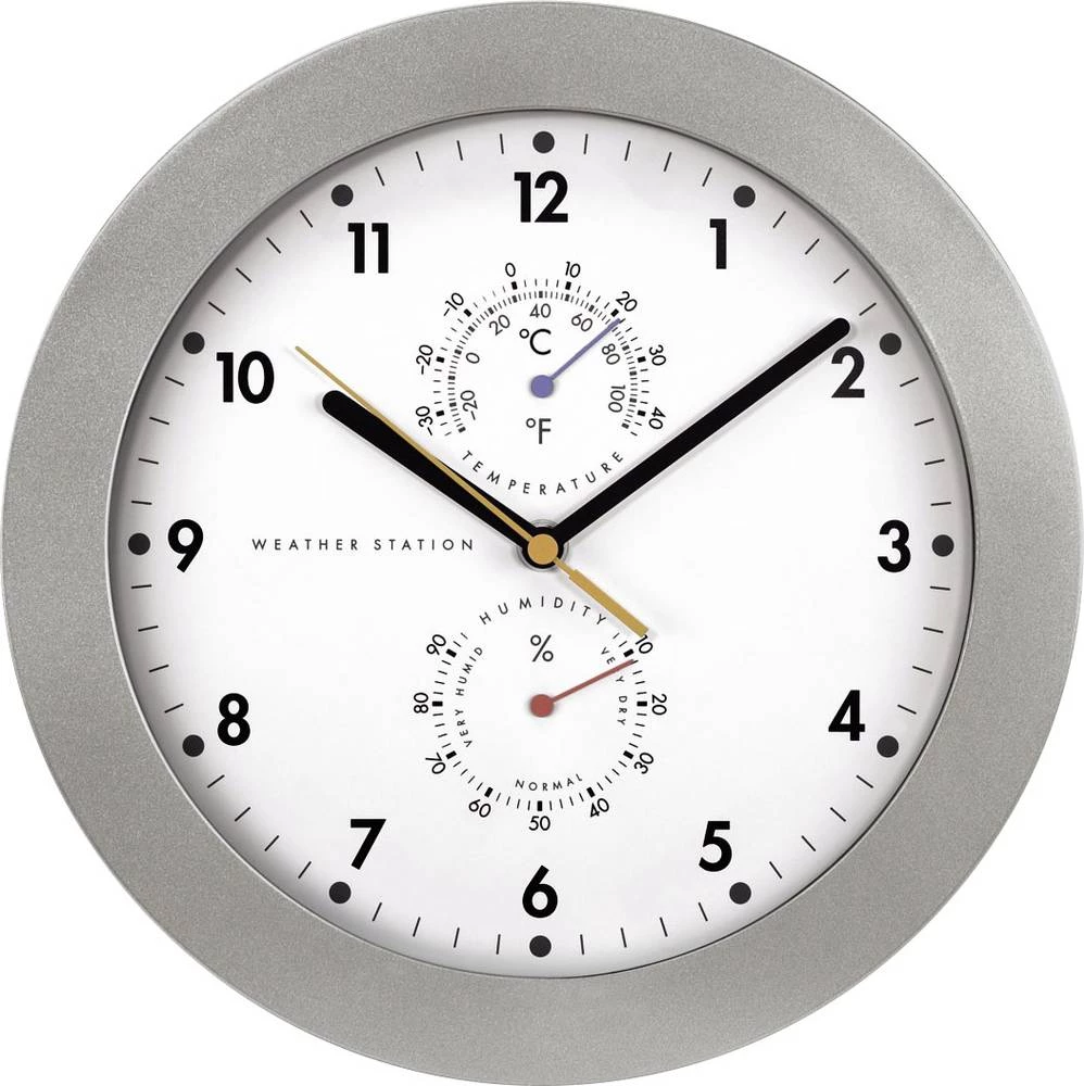 Radijski kontrolirani zidni sat Hama 00123159 300 mm x 48 mm srebrne boje slika