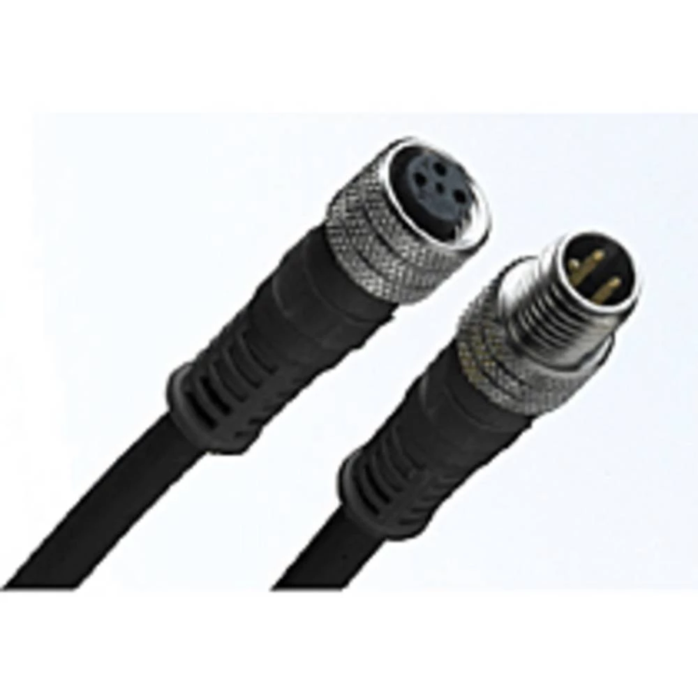 Molex 1200878349 Nano-Change (M8) Double-Ended Cordset, 4 Poles, Female (Straight) to Male (Straight), 24 AWG, PVC Cable, slika