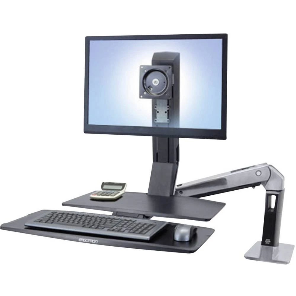1-struki Stolni nosač za monitor 25,4 cm (10") - 76,2 cm (30") Nagibni i okretni, Rotirajuči Ergotron WorkFit-A, LCD HD mit Arbe slika