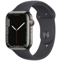 Apple Watch Series 7 GPS + Cellular 45 mm kutija od nehrđajućeg čelika grafitna sportska narukvica ponoć slika