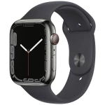 Apple Watch Series 7 GPS + Cellular 45 mm kutija od nehrđajućeg čelika grafitna sportska narukvica ponoć
