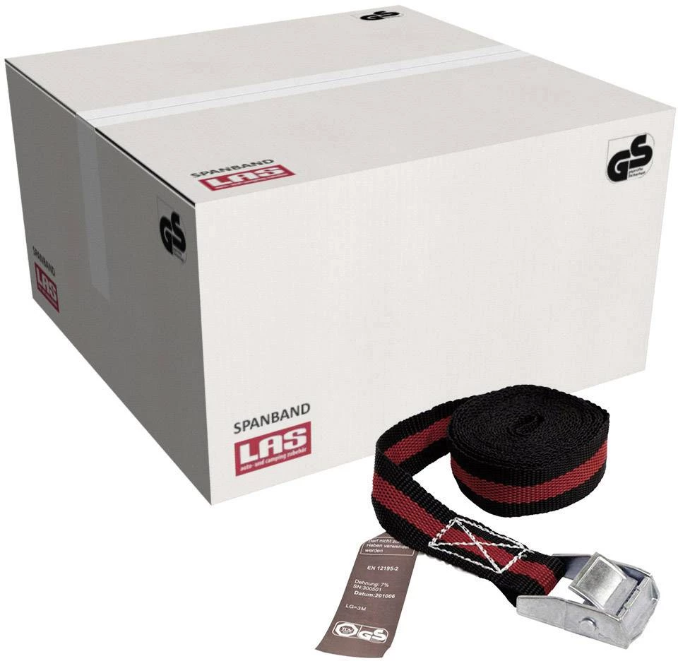 LAS  zatezna traka sa steznom kopčom Vučna sila LC (pojedinačno / izravno)=125 daN (D x Š) 300 mm x 25 mm stezna kopča slika