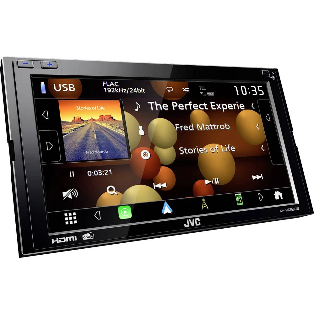 JVC KW-M875DBW multimedijski player Android Auto™, priključak na upravljaču vozila, Apple CarPlay, Bluetooth® telefonira slika