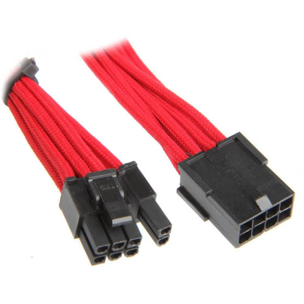 Struja Produžetak [1x 8-polni muški konektor PCI-E (6 + 2) - 1x 8-polni ženski konektor PCI-E] 45 cm Crvena, Crna Bitfenix slika