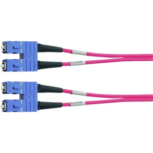 Staklena vlakna Svjetlovodi Priključni kabel [1x Muški konektor SC - 1x Muški konektor SC] 50/125 µ Multimode OM3 2 m Tele slika