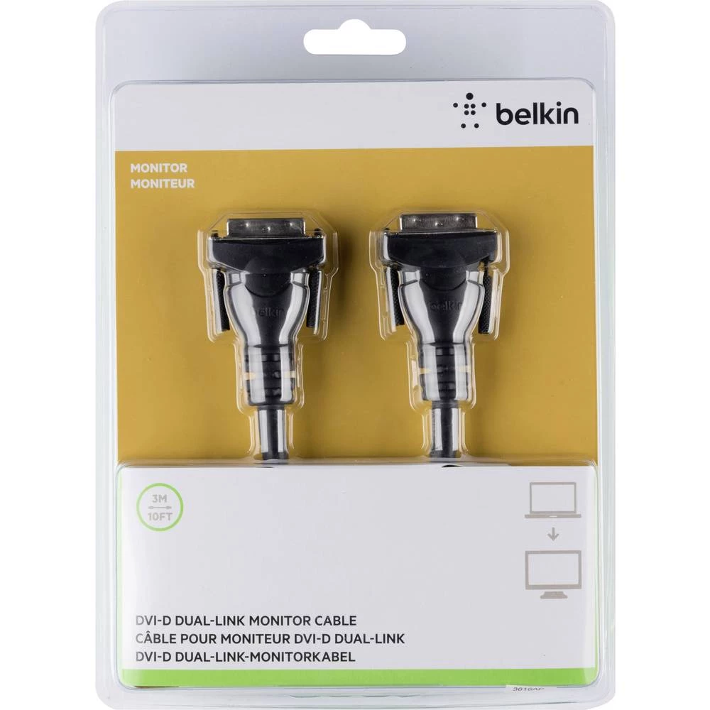 Priključni kabel DVI-D Dualink Belkin, m, crni slika