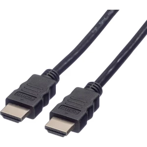 Value HDMI priključni kabel 1.00 m 11.99.5901 dvostruko zaštićen, Ultra HD (8K) crna [1x muški konektor HDMI - 1x muški slika