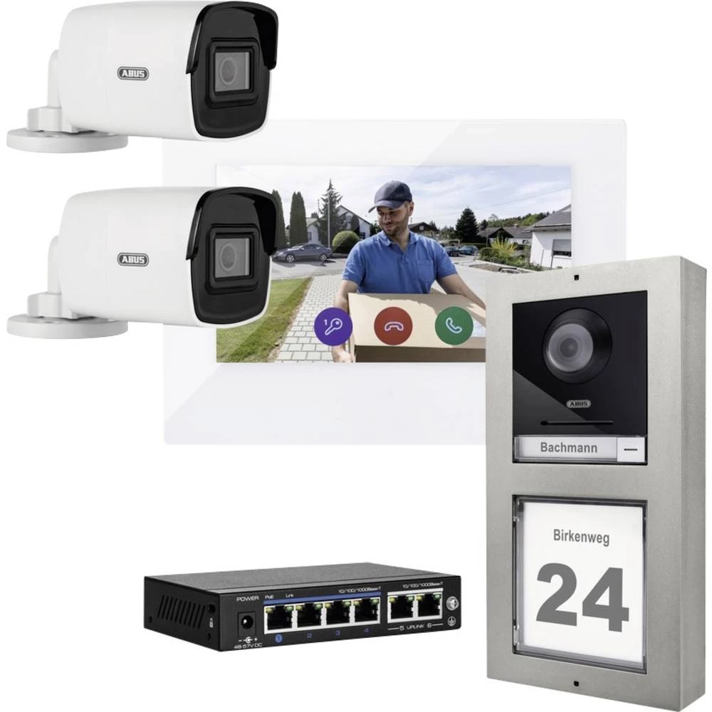 ABUS TVHS20520 video portafon za vrata lan, WLAN kompletan set aluminijsko-siva slika