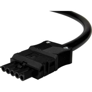 Adels-Contact 14846505 mrežni priključni kabel slobodan kraj - mrežni konektor Ukupan broj polova: 4 + PE crna 0.50 m 30 St. slika
