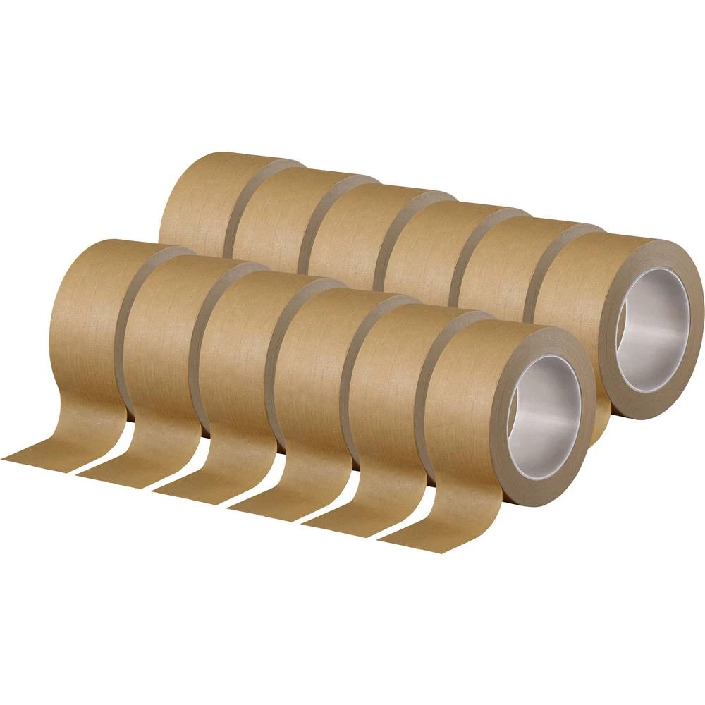 TOOLCRAFT 2xTO-10194390 paket trake smeđa boja (D x Š) 50 m x 50 mm 12 kom. slika