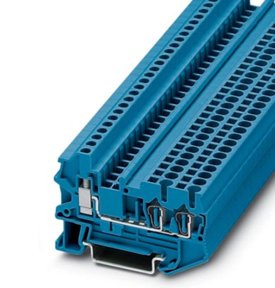 Provodna redna stezaljka STU 2,5-TWIN BU plave boje Phoenix Contact 50 kom. slika