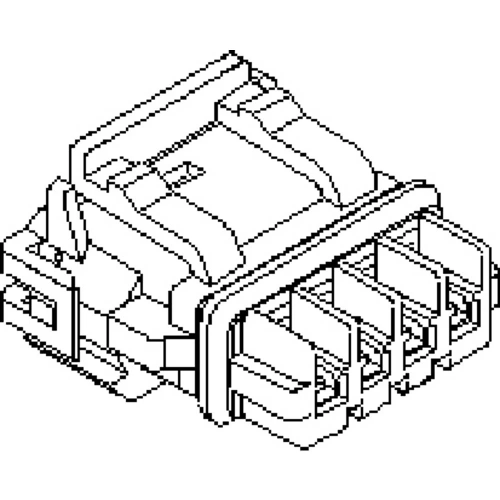 Molex 521170341 Mizu-P25 2.50mm Pitch Waterproof Wire-to-Wire Receptacle Housing, 3 Circuits, Black slika