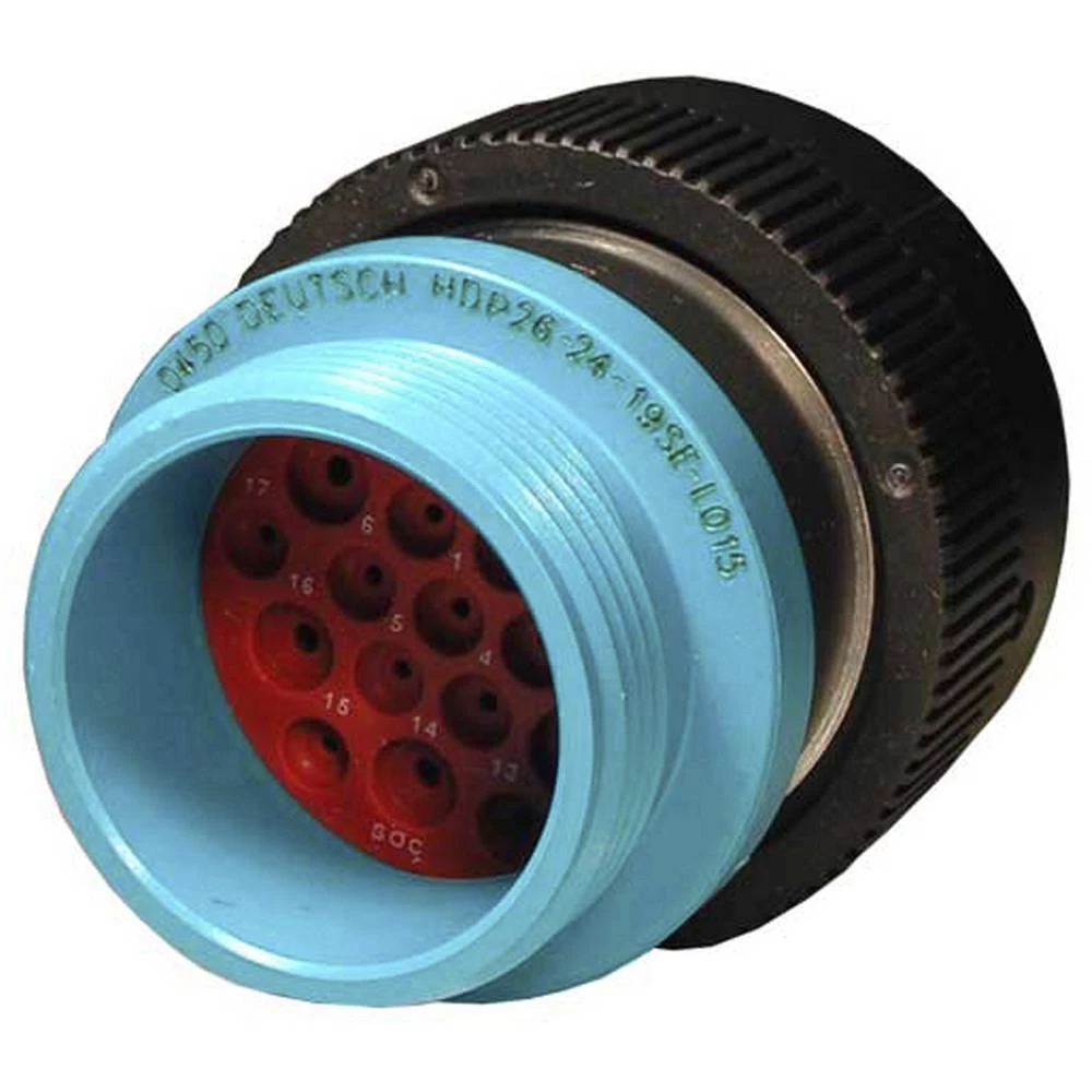 Okrugli utikač Žženski konektor, ravni Serija (Okrugli utični konektori): HDP20 Ukupan broj polova: 19 HDP26-24-19SE-L015 TE Con slika