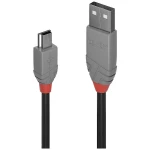 LINDY USB kabel USB 2.0 USB-A utikač, USB-Mini-B utikač 3 m crna  36724