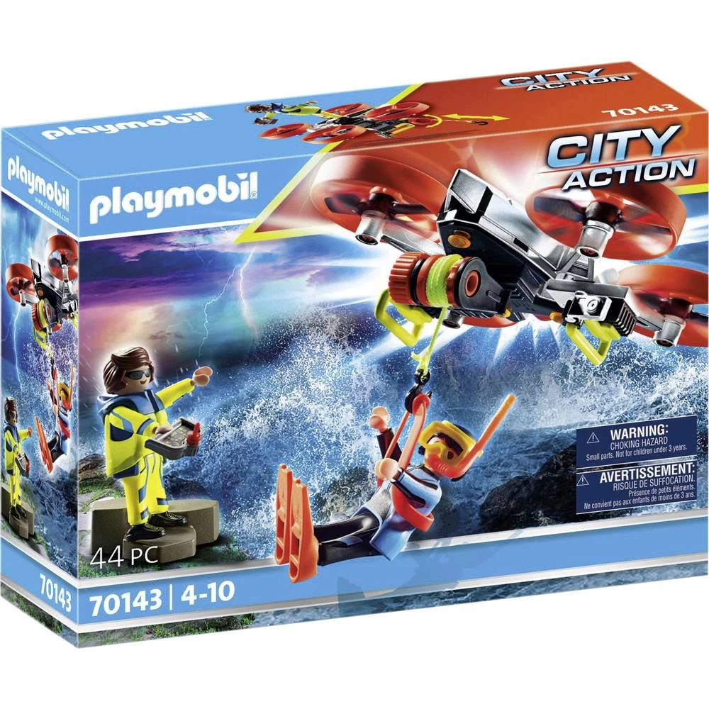 Playmobil® City Action Nevolja na moru: ronioci spašavaju spasilačkim dronom 70143 slika