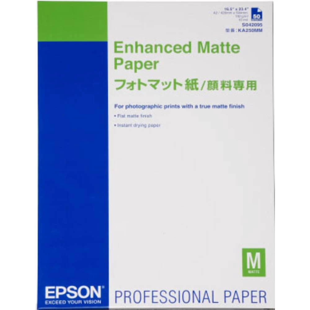 Foto papir Epson Enhanced Matte Photo Paper C13S042095 192 gm&sup2; 50 Stranica Mat slika