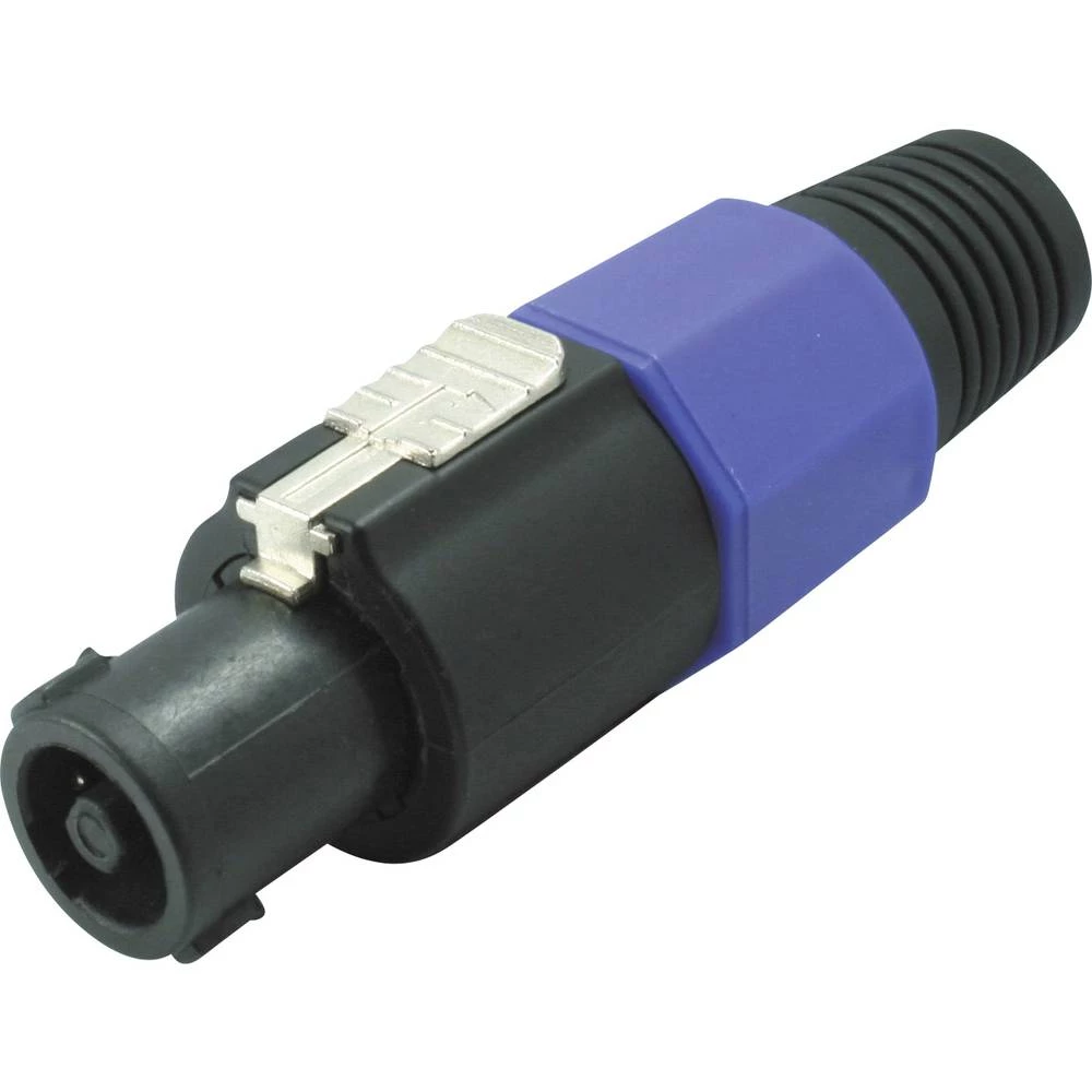 Utični konektor za zvučnike Ravni muški konektor Broj polova: 4 Crna, Plava boja Kash 1 ST slika