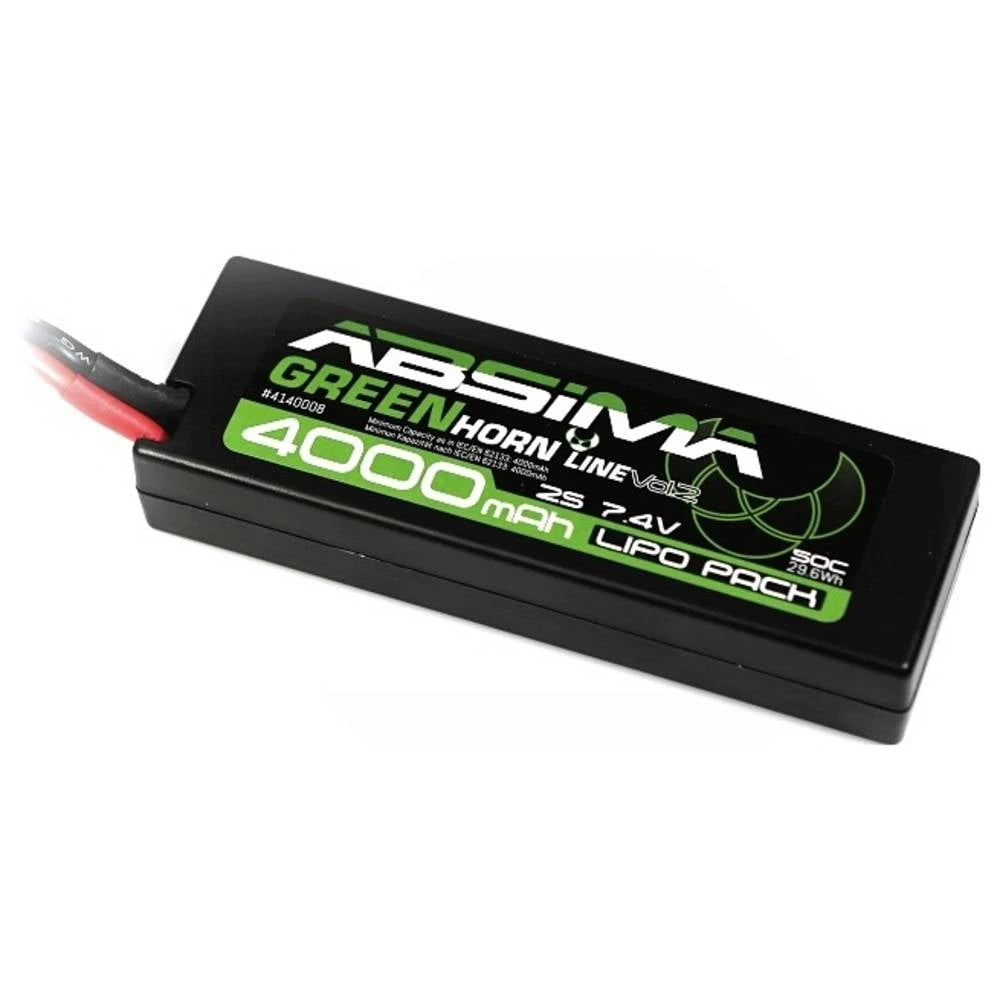 Absima lipo akumulatorski paket za modele 7.4 V 4000 mAh softcase T utikač slika