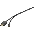 Renkforce    USB / DisplayPort    priključni kabel    1.80 m    RF-4538166        crna    [1x muški konektor USB-C™ - 1x muški konektor displayport] slika