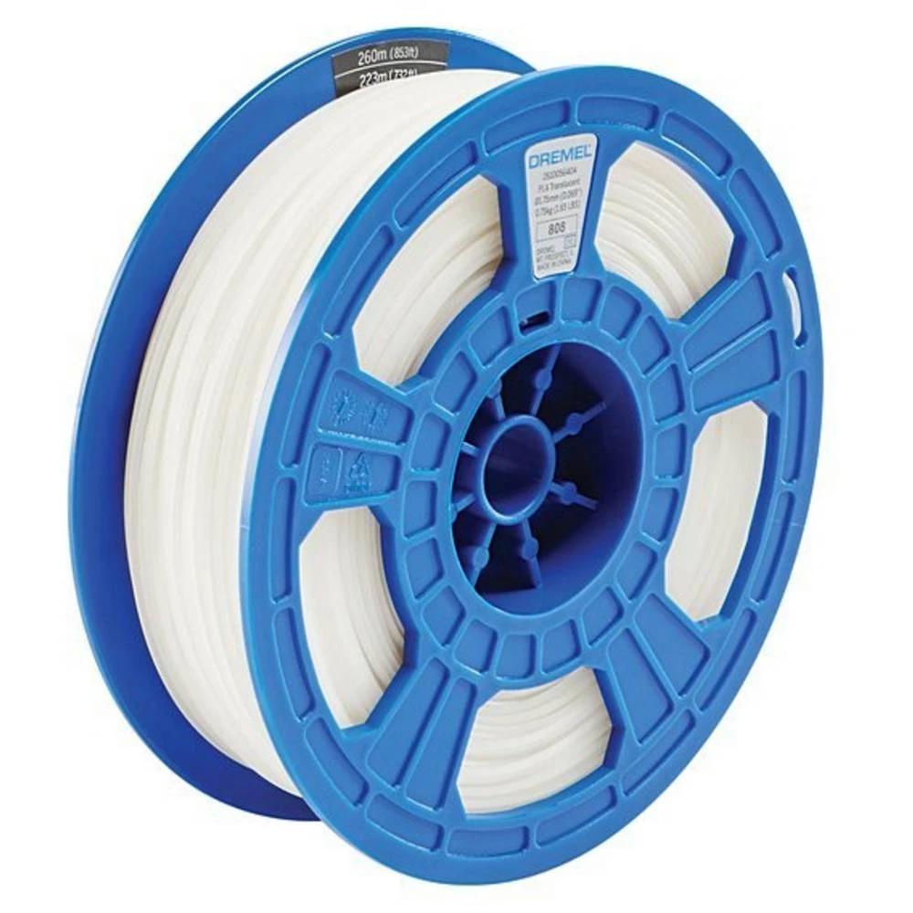 Dremel 2615PL12JA DR 3D PLA Filament D70 transparent RFID 3D pisač filament pla 1.75 mm bijela + prozirna 750 g slika