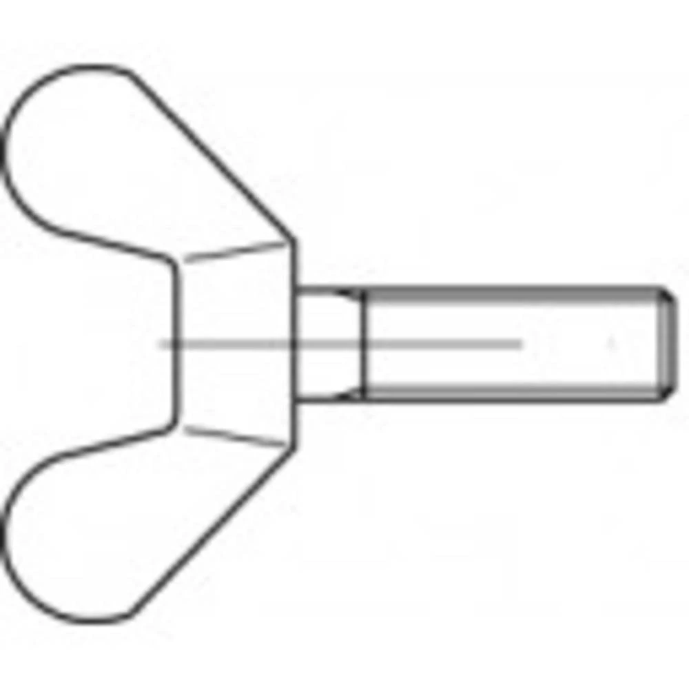 TOOLCRAFT 1060628 leptir vijak M8 25 mm DIN 316 nehrđajući čelik A4 100 St. slika