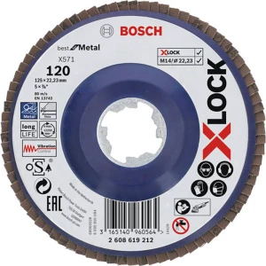Bosch Accessories 2608619212 X-LOCK diskovni poklopac, ravna verzija, plastična potporna ploča, Ø125 mm, K 120, X571, naj slika