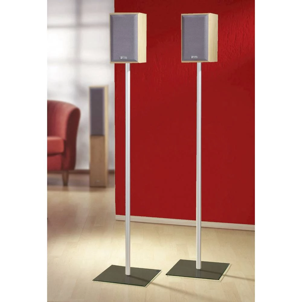 VCM Morgenthaler Sulivo mini Stalak za zvučnike Togi nosač Tlo-/Udaljenost od stropa (maks.): 71 cm Srebrna, Staklo (crno) 1 pai slika