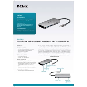 D-Link DUB-M610 USB-C ™ priključna stanica slika