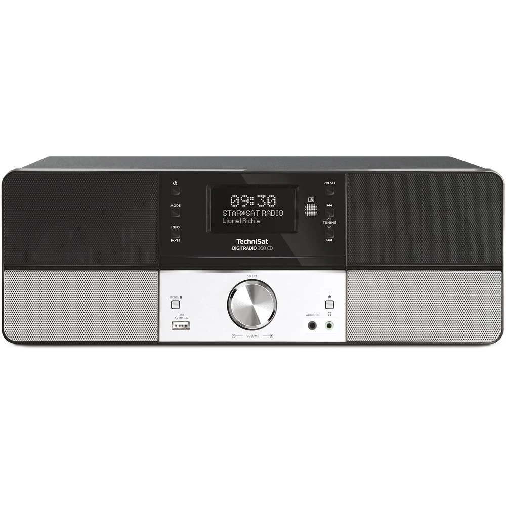 DAB+ (1012) CD radio TechniSat DigitRadio 360 CD AUX, CD, UKW, USB Podržava DLNA, Funkcija punjenja baterije Crna slika