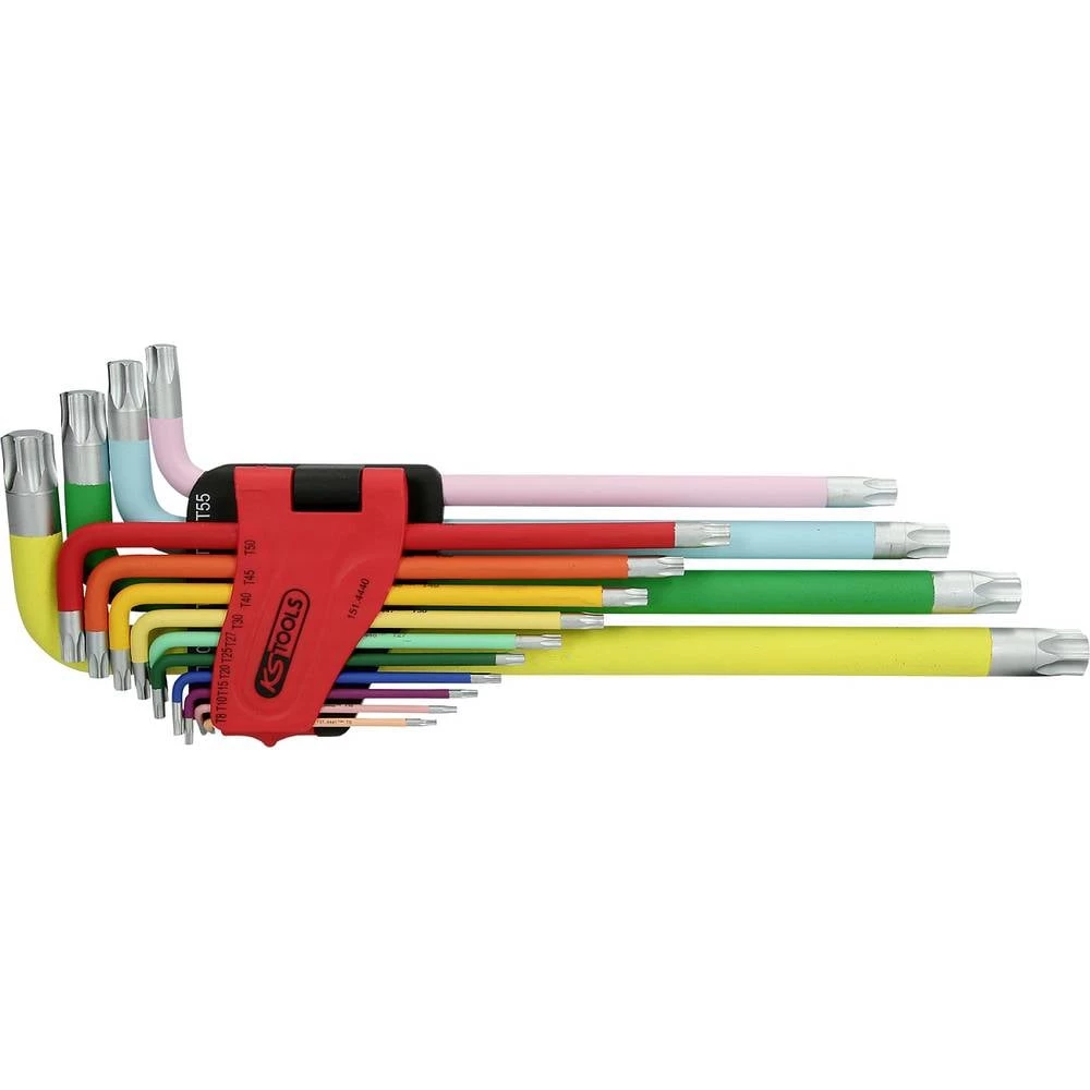 KS Tools 151.4440 TX komplet kutnih odvijača T 8, T 10, T 15, T 20, T 25, T 27, T 30, T 40, T 45, T 50, T 55, T 60, T 70 slika