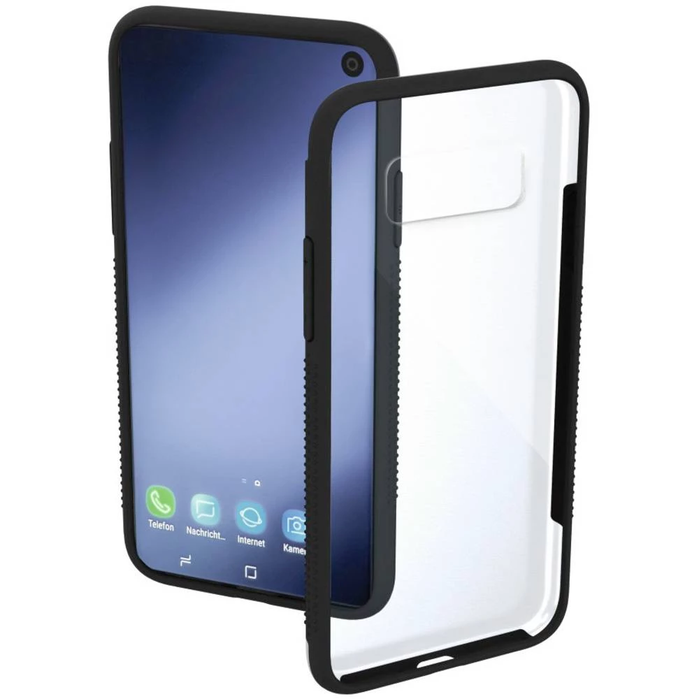 Hama Frame Stražnji poklopac za mobilni telefon Pogodno za: Galaxy S10 Prozirna, Crna slika