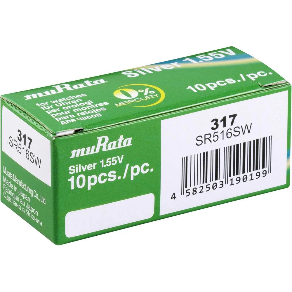 Murata SR516SW-PBWW gumbasta baterija 317 srebrovo-oksidni 11.5 mAh 1.55 V 10 St. slika