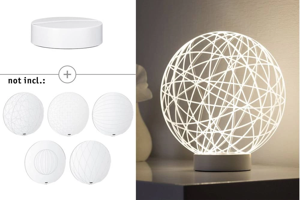 LED stolna svjetiljka 3 W topla bijela Paulmann 3D Basic 79535 bijele boje (mat) slika